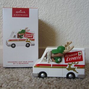 Grandma Got Run Over By a Reindeer 2023 Hallmark ornament w/ magic sound